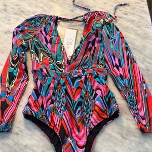Colorful Long Sleeve Swimsuit